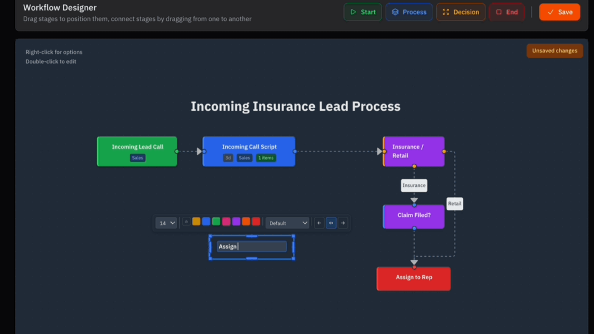 ContractorHUB dashboard for workflows