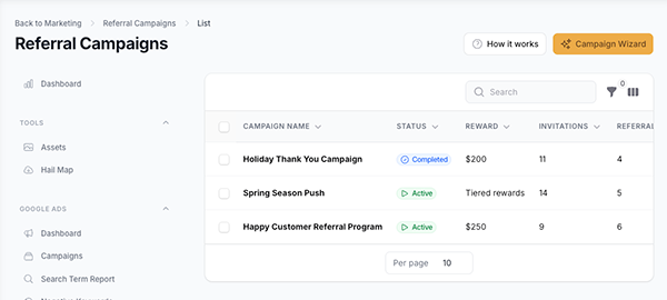 Referral Campaigns